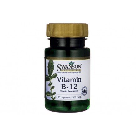 SWS-11248 - Vitamin B-12 500 mcg 30 Capsules в категория Витамини. Vitamin B-12