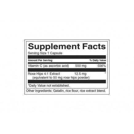 - Vitamin C with Rose Hips 500 mg 100 Capsules в категория Витамини. Vitamin C