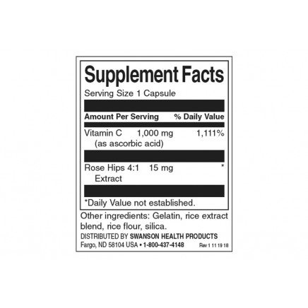 SWS-11251 - Vitamin C with Rose Hips 1000 mg 30 Capsules в категория Витамини.