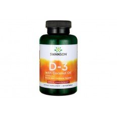 Vitamin D-3 with Coconut Oil 2000 IU 60 Софт Гел Капсули