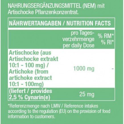 - Artischocke 1000 mg 180 Capsules в категория Растителни екстракти.
