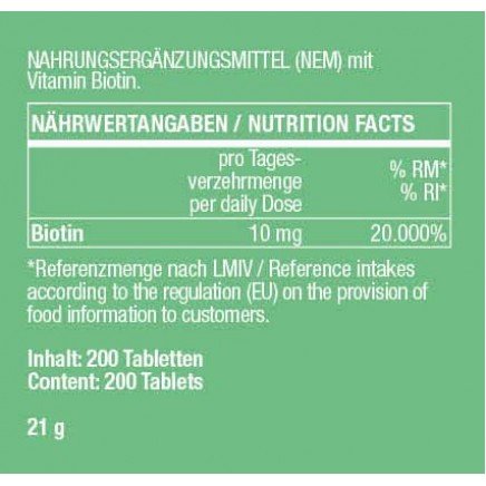 - Biotin (Vitamin B7) 10000 mcg 100 Tablets в категория Витамин B7. Biotin