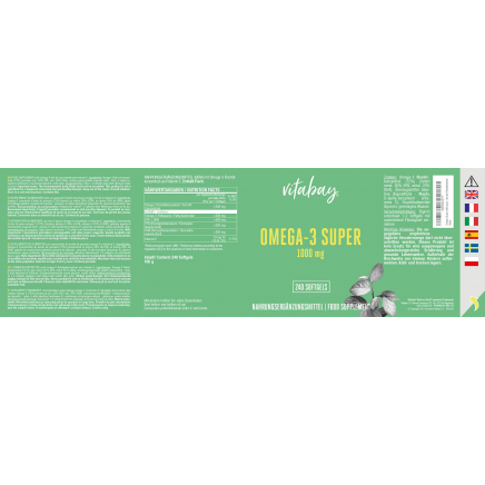 VTB-56LQYV - Omega-3 Super 1000 mg 240 Softgels в категория Стави и кости.