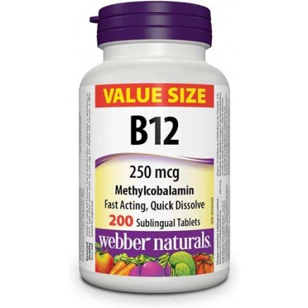 WBR-03076 - B12 Methylcobalamin 250 mcg 200 Sublingual Tablets в категория