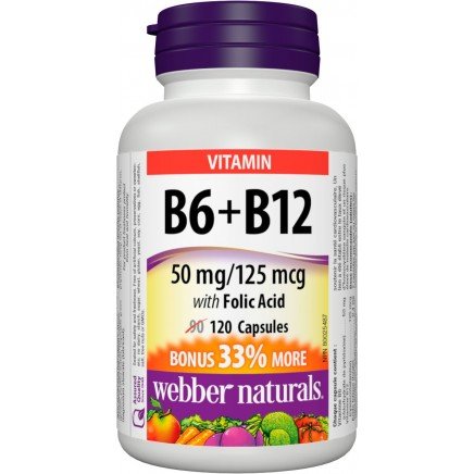 - Vitamin B6 + B12 + Folic Acid 120 Capsules в категория Витамини. Vitamin B6 +