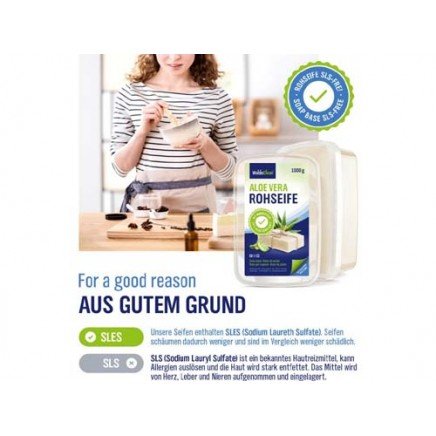 - Aloe Vera Rohseife 1 kg в категория За суха кожа. Глицеринов
