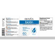 Биотин (Biotin) 500мкг / 60 капсули / 60 дни Биотин (Biotin) 500мкг / 60 капсули / 60 дни