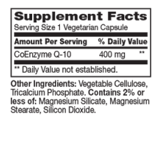 Co Q-10 400 mg 45 veggie caps Co Q-10 400 mg 45 veggie caps