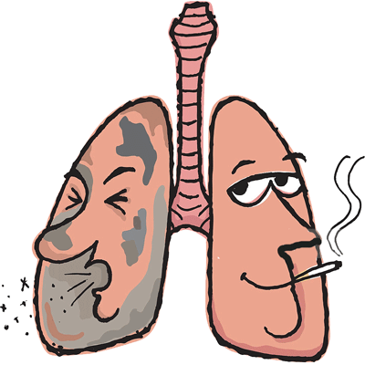 Пушенето, особено когато не се пречиства регулярно дихателната система, води до хроничен бронхит